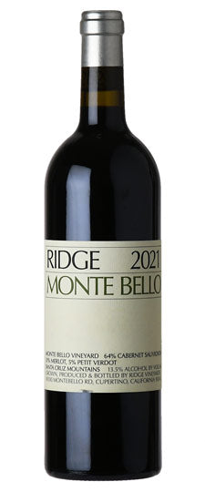 Ridge 2021 'Monte Bello' Vineyard Cabernet Sauvignon, Santa Cruz Mts